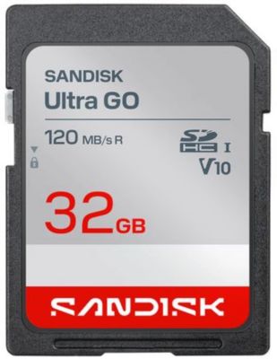 Carte SD SANDISK Ultra GO SD 32Go 120MBs C10 U1 UHS