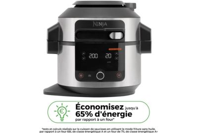 Mijoteur Ninja Multicuiseur Foodi SmartLid 11 en 1 OL550EU 1460 Watt Noir  et Argent