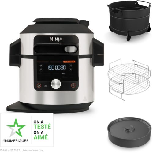 Panela Elétrica Multifunções Ninja Foodi OL650EU SmartLid 12 em 1 de 1760 W  e de 7,5 Litros - Preto e Aço Inoxidável · El Corte Inglés