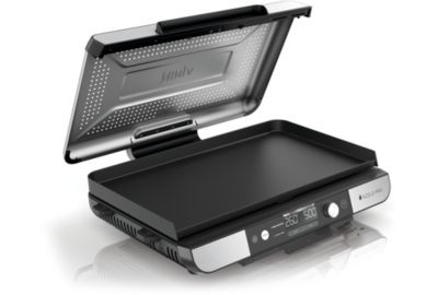 Plancha électrique NINJA GX101EU gris grill/plancha intérieurXL à poser, 47x24.7 cm