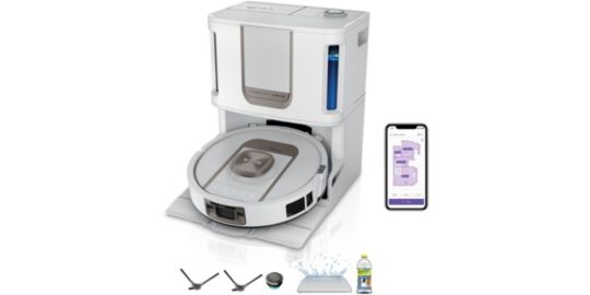 Robot Aspirateur Laveur SHARK PowerDetect ThermaCharged Blanc