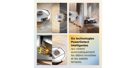 Robot Aspirateur Laveur SHARK PowerDetect ThermaCharged Blanc