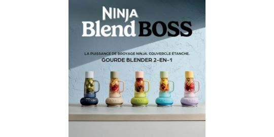 Blender NINJA BlendBoss bleu DB351 portable sans fil, 0,8 L