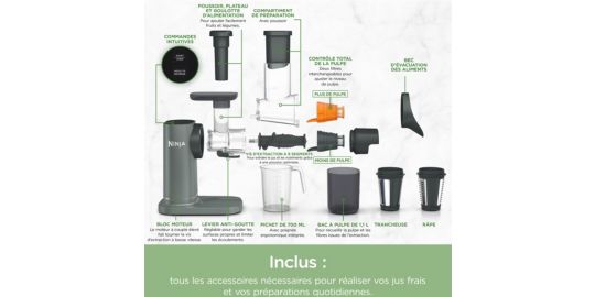 Extracteur de jus NINJA JC152E à froid 3-en-1