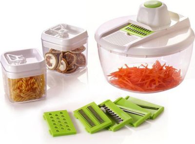 Mandoline HERZBERG Trancheuse à légumes avec récipients Her