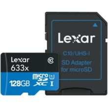 Carte SD LEXAR Carte Micro-SDXC 128 Go 633x avec adapta