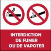 Accessoire pour alarme WIZELEC Panneau PVC 3mm Interdiction de fumer -