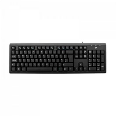 Clavier filaire V7 filaire usb qwerty noir