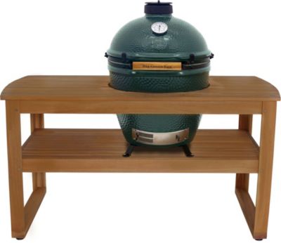 Support barbecue BIG GREEN EGG eucalyptus large sans roue