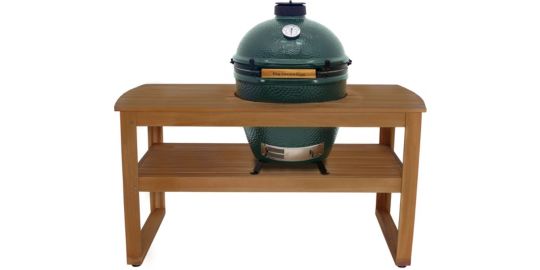 Support barbecue BIG GREEN EGG eucalyptus large sans roue