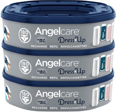 Recharge poubelle à couches ANGELCARE de 3 recharges octogonales pour poubelle