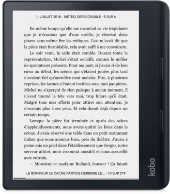 Liseuse eBook KOBO Sage - Noire 8'' 300p BT 32Go