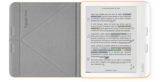 Protection KOBO Libra Colour Sleepcover Jaune