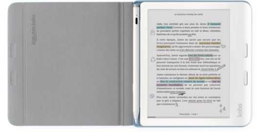 Protection KOBO Libra Cover Notebook Bleu