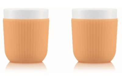 Set BODUM DOURO 2 tasses porcelaine avec manchon