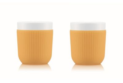 Set BODUM DOURO 2 tasses porcelaine avec manchon