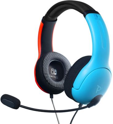 Casque filaire Gaming PDP LVL40 Bleu et Rouge pour Nintendo Switch