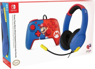 Manette + Accessoire PDP Switch Manette et Casque filaire Mario
