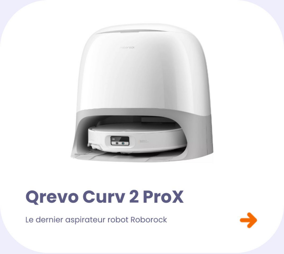 Aspirateur robot ROBOROCK Qrevo Curv 2 ProX Blanc
