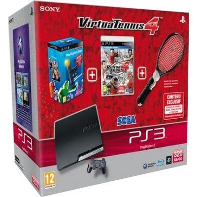 Console SONY PS3 320Go Noire+Virtua Tennis 4+Move Reconditionné