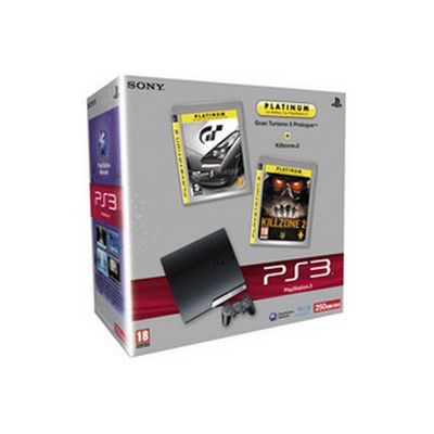 Console SONY ps3 250Go+kilzone2plat+GT5P plat Reconditionné