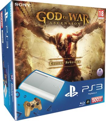 Console SONY PS3 500Go Blanche + Dual Shock 3 + GoW4 Reconditionné