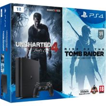 Console SONY PS4 1To Slim + UC4 + Tomb Raider Reconditionné
