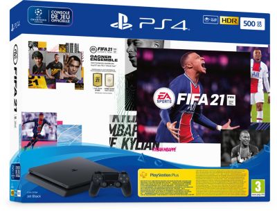 Pak PS4 500 Go + FIFA 21 + Vch FUT + Vch PS + 14 jr