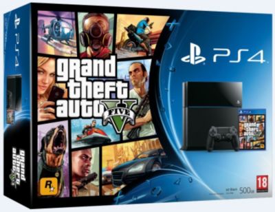 Console SONY PS4 500Go + GTA V Reconditionné