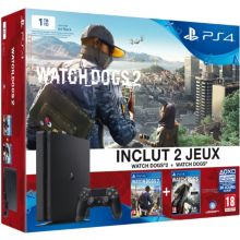 Console SONY PS4 1To Slim + Watch Dogs 2 + Watch dogs Reconditionné