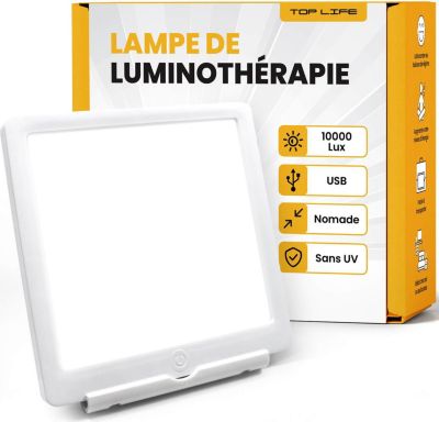 Luminothérapie TOP LIFE 10000 Lux - Lampe Compacte USB