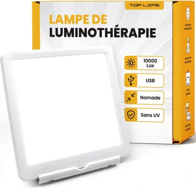 Luminothérapie TOP LIFE 10000 Lux - Lampe Compacte USB