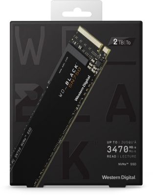 Disque dur SSD interne WESTERN DIGITAL Black Interne 2To SN750 +  Dissipateur, Boulanger