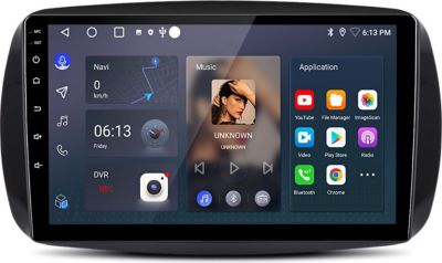 Autoradio connecté JUNSUN pour Smart Forfour Fortwo 15-19 Carplay