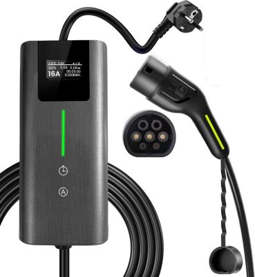 Accessoire borne de recharge JUNSUN Câble recharge voiture 5M 3.5KW type 2