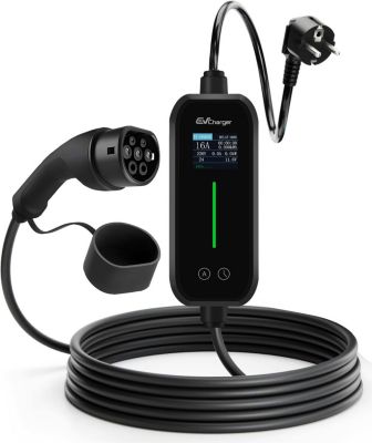 Accessoire borne de recharge JUNSUN Câble recharge voiture 8M 3.5KW type 2