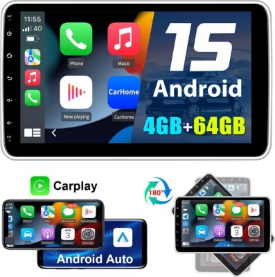 Autoradio connecté JUNSUN 1 DIN 10.1"mit Carplay GPS WIFI BT 4+64G