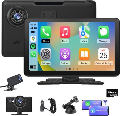 Autoradio connecté JUNSUN 9" 64GB 4K caméra de recul CarPlay