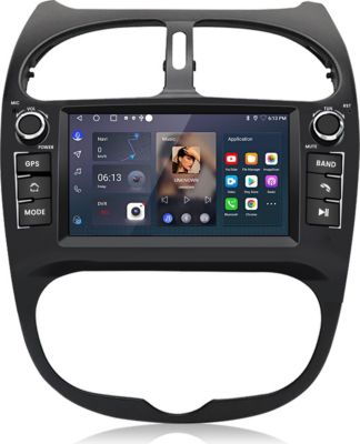 Autoradio connecté JUNSUN pour Peugeot 206 CC 2001-2006 7"Carplay