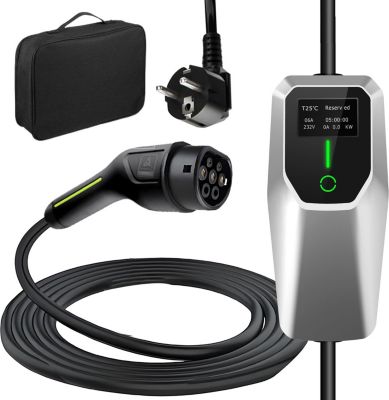 Accessoire borne de recharge JUNSUN Câble recharge voiture 4M 3.5KW type 2