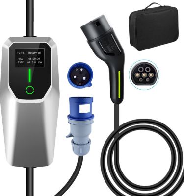 Accessoire borne de recharge JUNSUN Câble recharge voiture 5M 7KW type 2