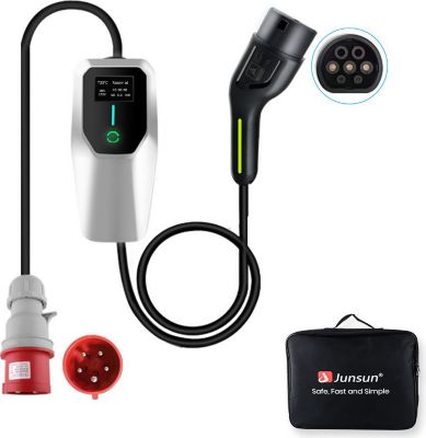 Accessoire borne de recharge JUNSUN Câble recharge voiture 11KW type 2 5M