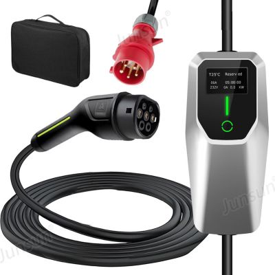 Accessoire borne de recharge JUNSUN Câble recharge voiture 11KW type 2 8M