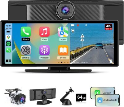 Autoradio connecté JUNSUN 10.26" GPS KAM USB Avec écran Carplay