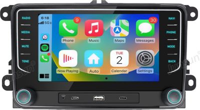 Autoradio connecté JUNSUN pour VW Touran Tiguan Golf BT Carplay