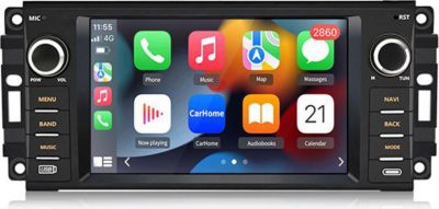 Autoradio connecté JUNSUN Pour Jeep Dodge Chrysler Carplay