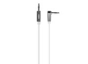 Câble Jack BELKIN Jack 3.5mm plat coudé blanc 0.9m