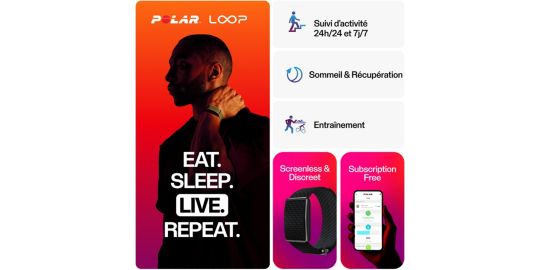 Bracelet connecté POLAR Loop Gen2 BLK/BLK S-L