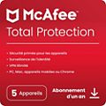 Logiciel antivirus et optimisation MCAFEE Total Protection 5 appareils 1 an