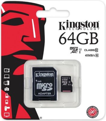Carte Micro SD KINGSTON 64 Go Carte Micro SD KINGSTON 64 Go